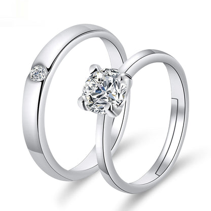 Moissanite Engagement Couple Couple Rings