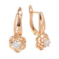 Fashion Rose Earrings Female 585 Rose Gold