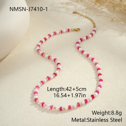 Cross-Border Sweet Resin Beaded Necklace