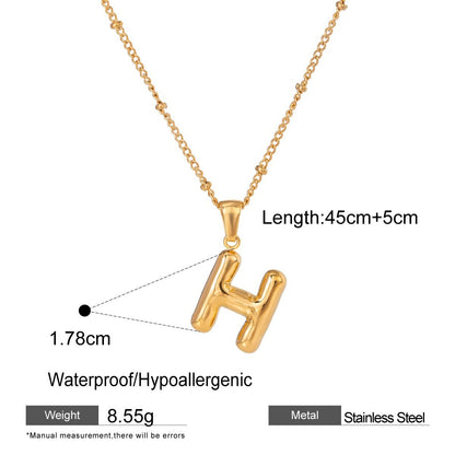 Stainless Steel Letter Necklace Advanced
