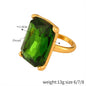 Ornament Inlaid Zircon Design Titanium Steel Gold Plated Niche Index Finger Ring