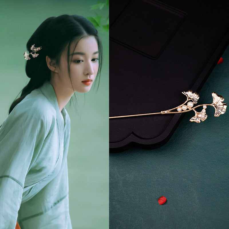 Ancient Style Han Chinese Clothing Handmade Updo Alloy Hairpin Hairpin