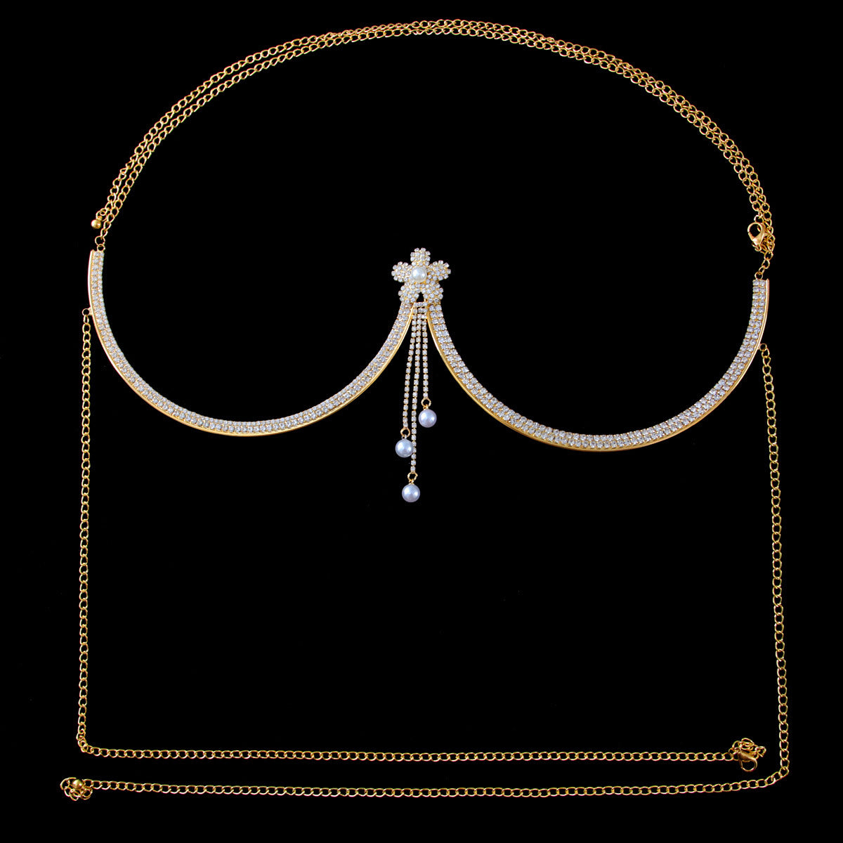 Diamond Tassel Chest Necklace Accessories Body Chains