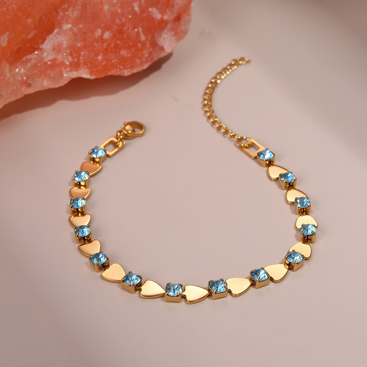 Temperamental Bracelet Color Zircon Non-fading High-grade Sense Ornament