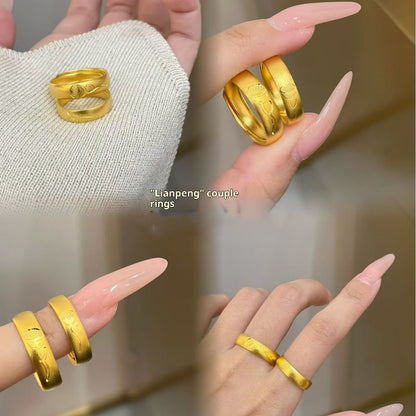 Ring Chinese Lotus Double Double Happy Character