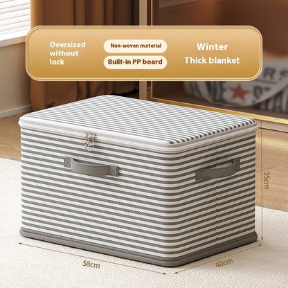 Clothes Storage Box With Lock Household Storage Basket