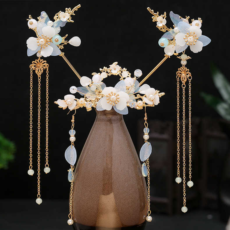 Tassel Full Set Antique Hair Clasp Chinese Style Classical Simplicity Hair Accessories
