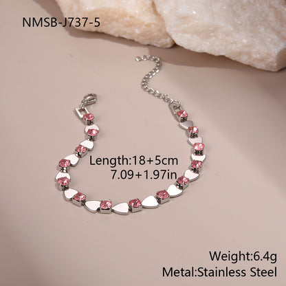 Temperamental Bracelet Color Zircon Non-fading High-grade Sense Ornament