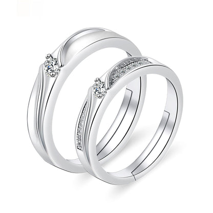 Moissanite Engagement Couple Couple Rings