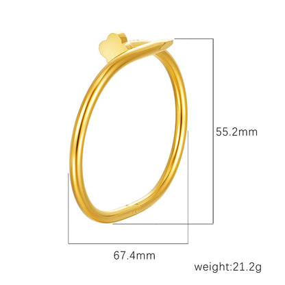 Women's Stainless Steel High-grade C- Shaped Oil Pressure Open-ended Bracelet