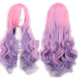 Harajuku Style Colored Female Long Curly Hair Hood