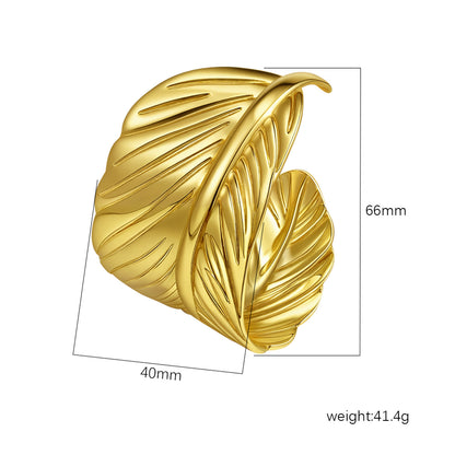 Women's Stainless Steel High-grade C- Shaped Oil Pressure Open-ended Bracelet