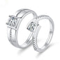 Moissanite Engagement Couple Couple Rings