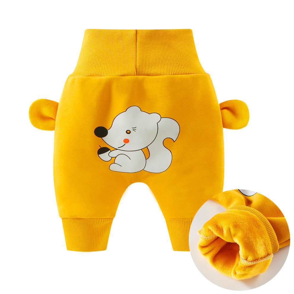 Big pp baby high waist belly protection pants