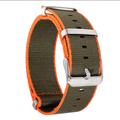 All-match Waterproof Fashion Color Hem Nylon Watchband