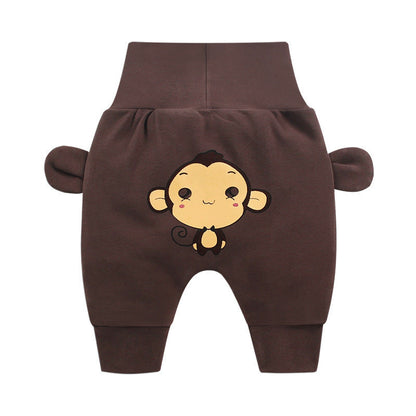 Big pp baby high waist belly protection pants
