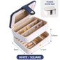 Jewelry Storage Box Desktop Dustproof Earrings Earrings Necklace Storage Box Screen Folding Jewelry Organizer