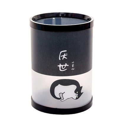 Desktop Office Storage Detachable Round Plastic Storage Cylinder