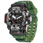 Tactical Men Camouflage Alloy Military Style Luminous Waterproof Outdoor Electronic Watch
