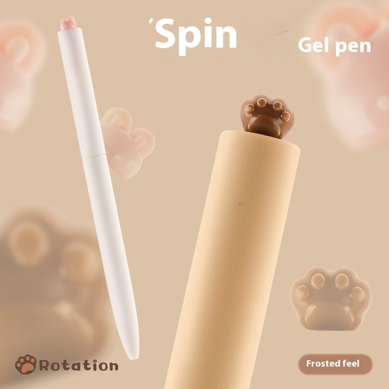 Cat's Paw Sugar Simple Quick-drying Rotating Gel Pen