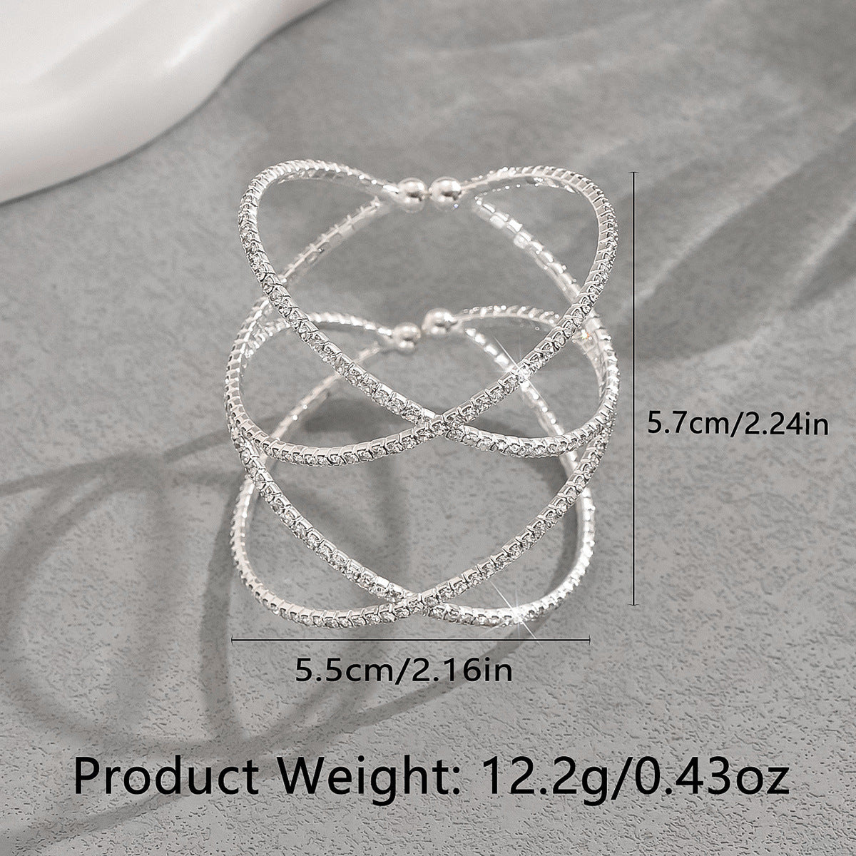 Open-ended Bracelet Full Diamond Bracelet