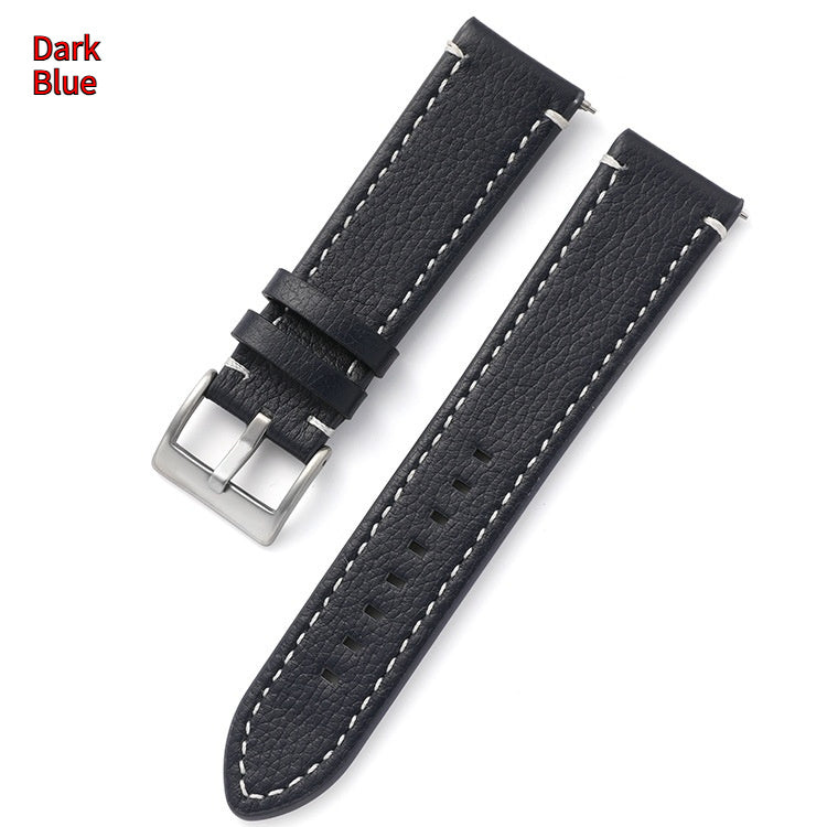 Leather Strap Business Men's Watch Band Double-sided Head Layer Cowhide Watch Accessories