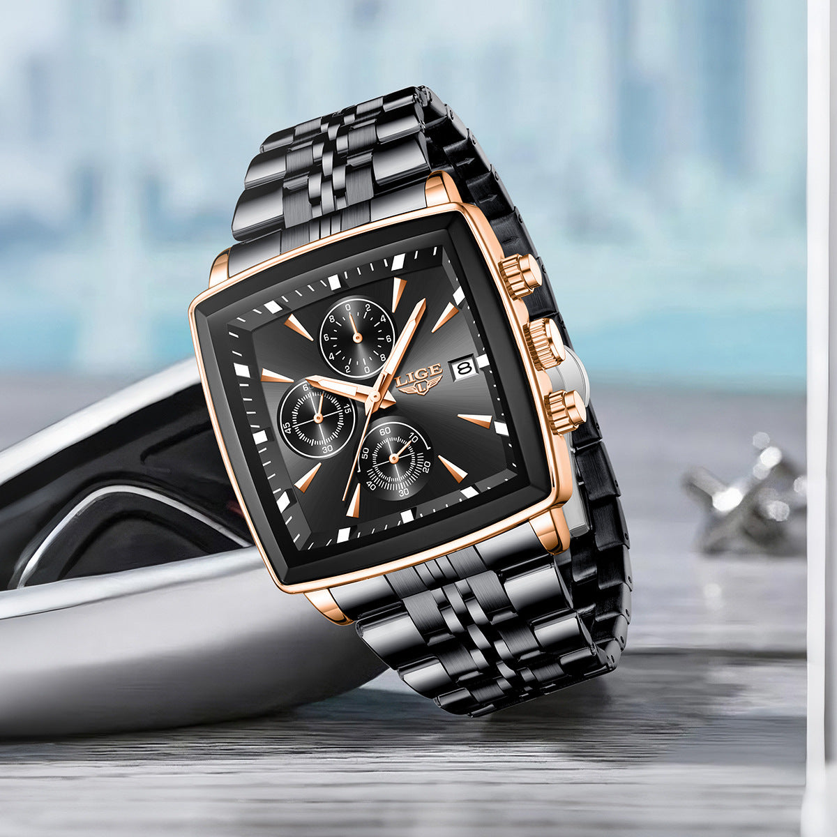 Business Personality Large Dial Square Watch Men