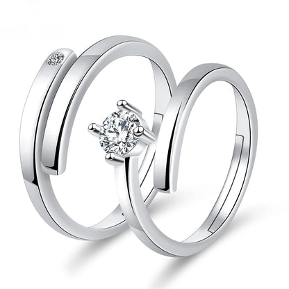 Moissanite Engagement Couple Couple Rings