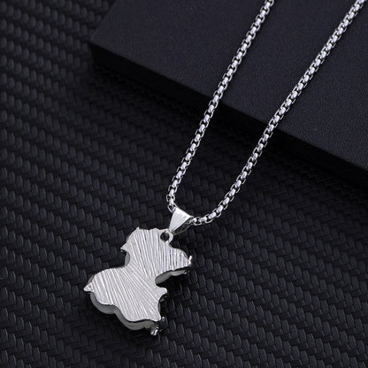 Cute Little Bear Pendant White K-color Alloy Titanium Steel Lock Chain