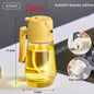 470ML Olive Oil Sprayer Dispenser For Cooking BBQ 2 In 1 Glass Oil Vinegar Soy Sauce Spray Kitchen Oil Bottle For Air Fryer