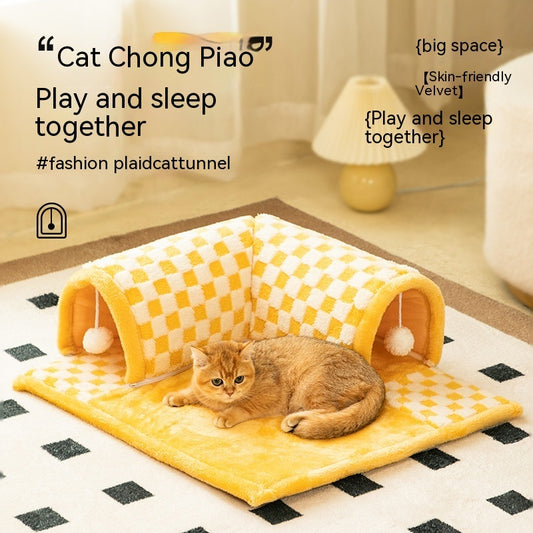 Duokete Cathouse Doghouse Autumn And Winter Warm Tunnel