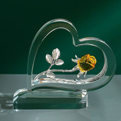 Home Valentine's Day Rose Heart-shaped Ornaments