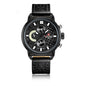 Men's Leather Belt Quartz Watch Waterproof Leisure