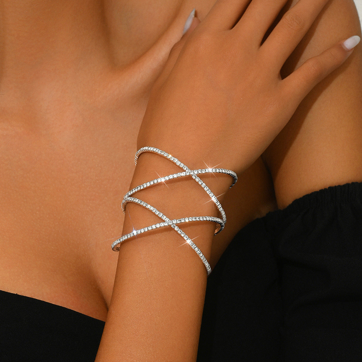 Open-ended Bracelet Full Diamond Bracelet