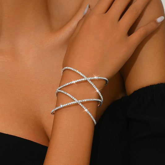 Open-ended Bracelet Full Diamond Bracelet