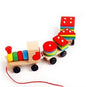 Wooden Train Three-section Tractor Toy Children's Intelligence Puzzle Toys Educational Toys