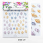 Flower series relief nail stickers
