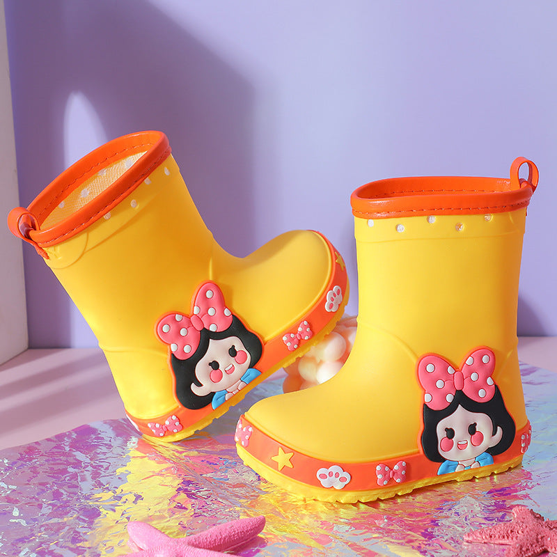 Girls' Kindergarten Non-slip Princess Rain Boots