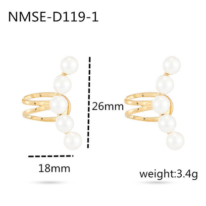 Pearl Titanium Steel Earrings Affordable Luxury All-match