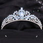 Wedding Birthday Headdress Crown Alloy Inlaid Protein Green Bright Crystal Bride