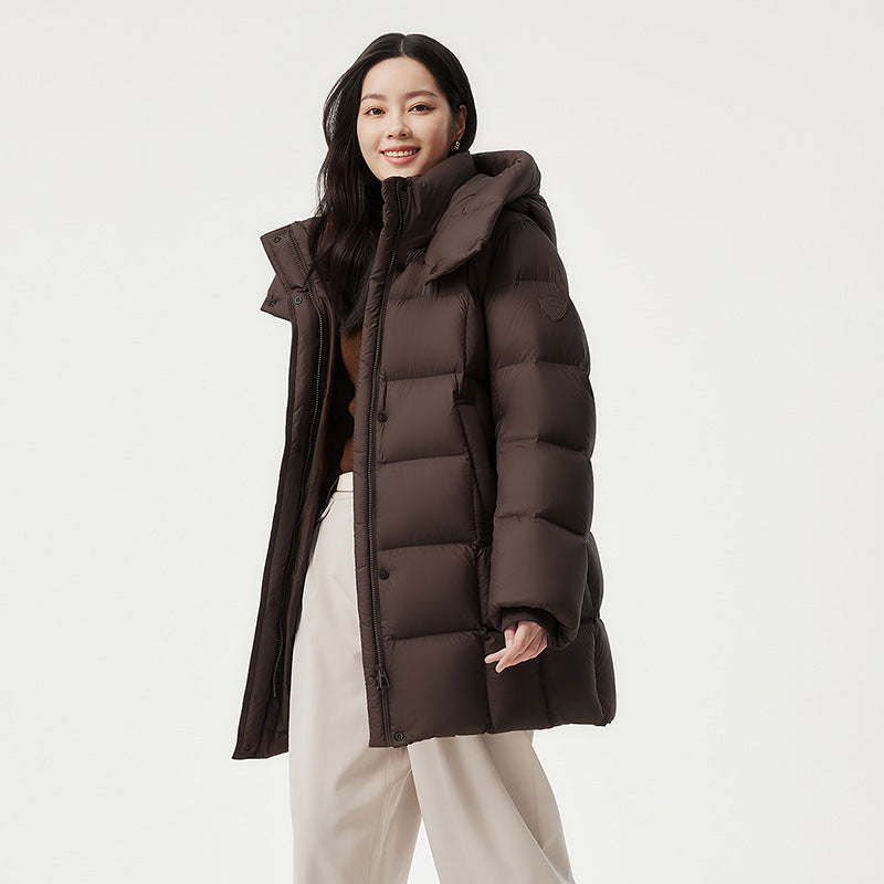 Detachable Hat Mother's Warm All-matching Coat