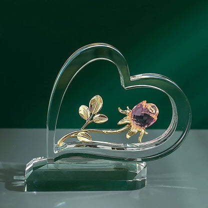 Home Valentine's Day Rose Heart-shaped Ornaments