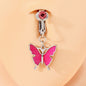 Non-perforated Butterfly Belly Ring