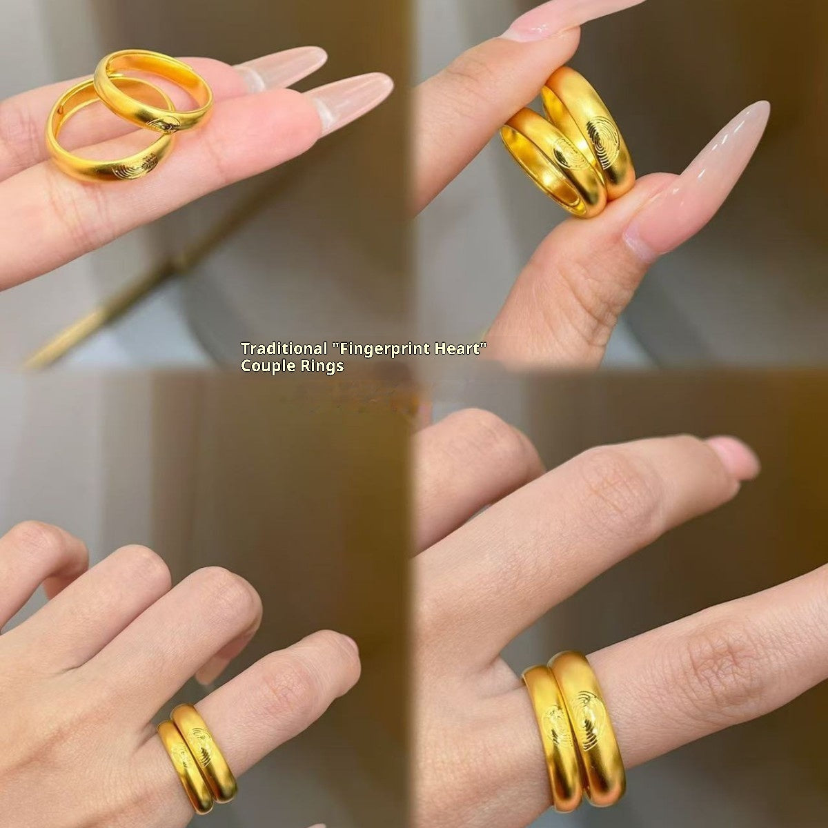 Ring Chinese Lotus Double Double Happy Character