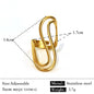 Glossy Stainless Steel Plated 18K Gold Simple Ring