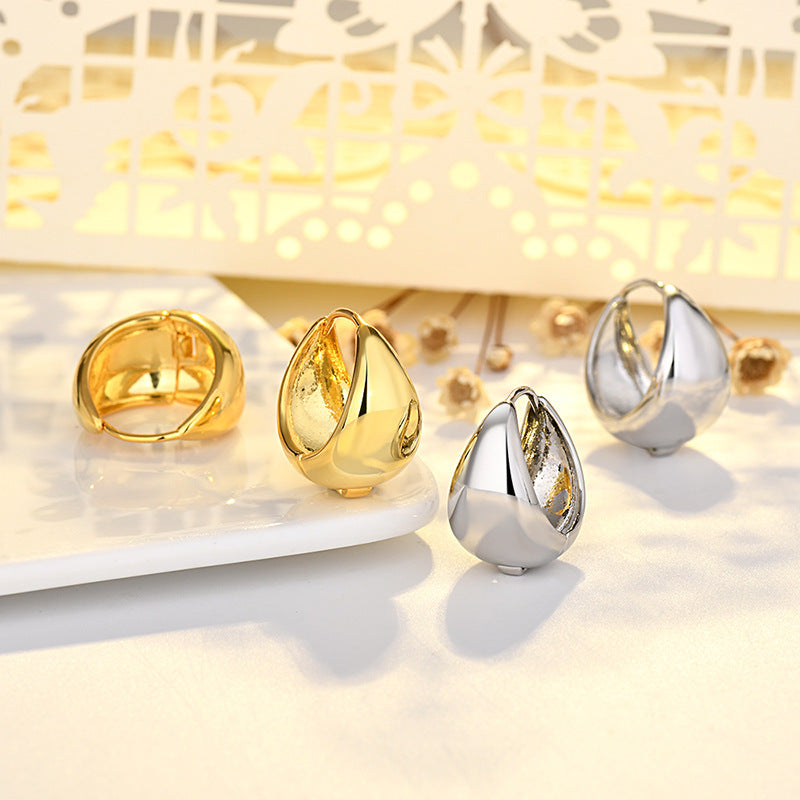 Women's Simple And Versatile Geometric Circle Earrings