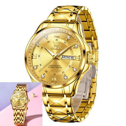 Roman Scale Fashion Calendar Quartz Watch Waterproof Ladies