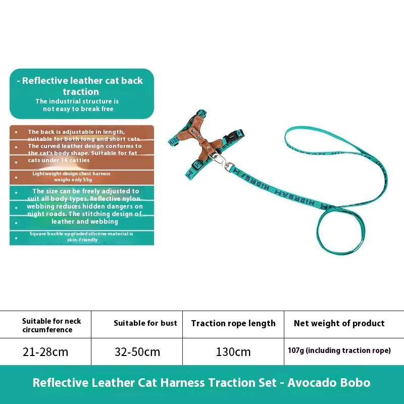 Cat Chest Back Haulage Rope Package I-shaped Vest Chest Back Pet Supplies