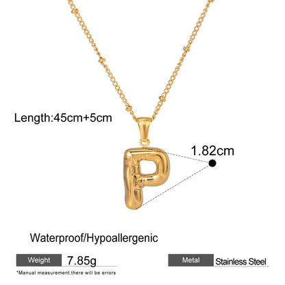 Stainless Steel Letter Necklace Advanced