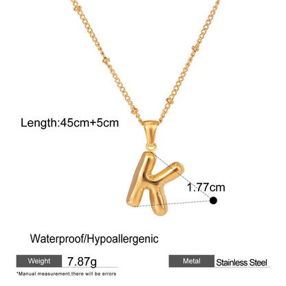 Stainless Steel Letter Necklace Advanced
